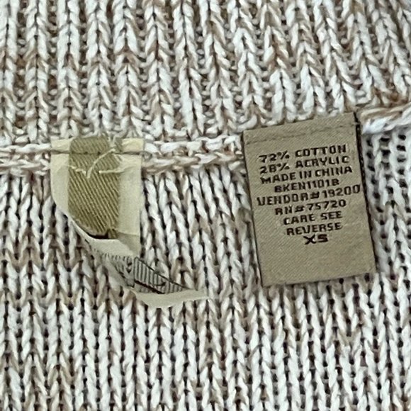BKE Tan Cream Cardigan Sweater Women's Sz XS - Picture 4 of 6